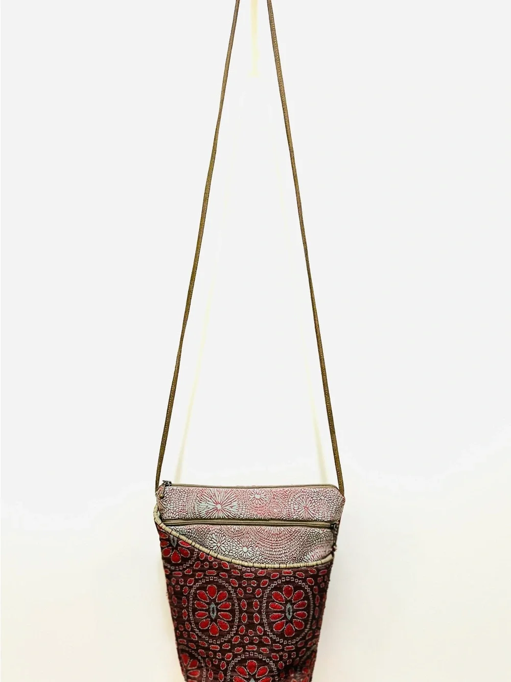 Maruca City Girl Crossbody Handmade Handbag with a Floral Pattern